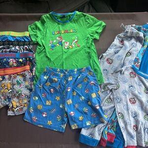 Super Mario pajama set and boxers bundle size 8